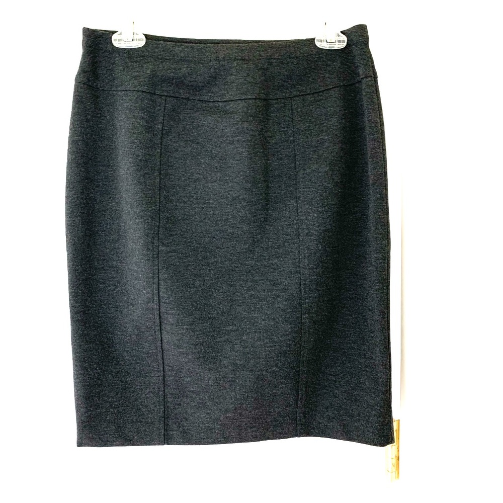 Charcoal grey stretch pencil skirt